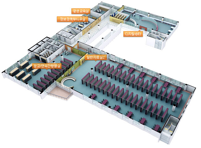 인천도서관 2층 모습